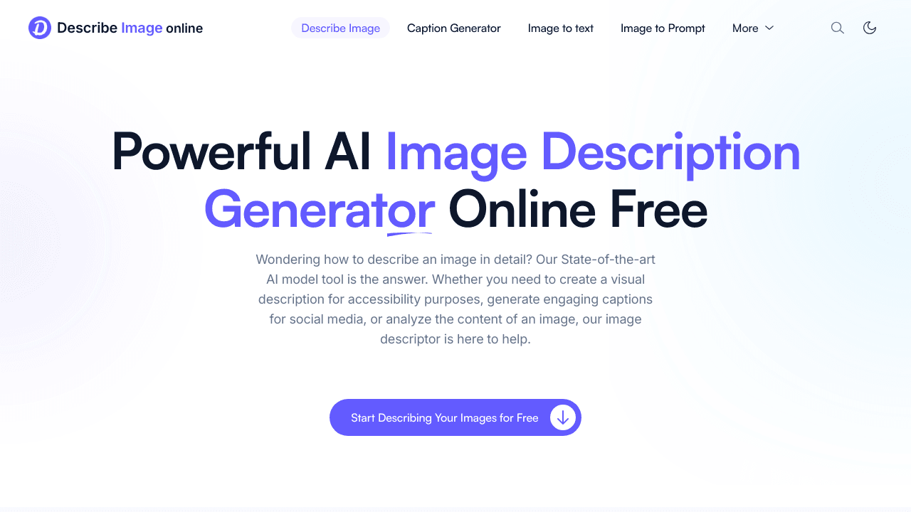 Describe Image Online