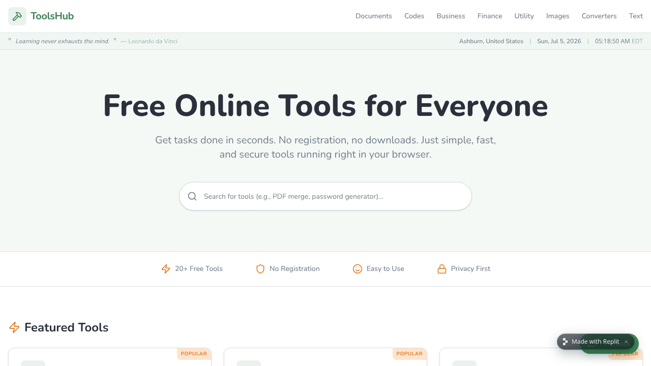 DIY ToolsHub — Free Online Tools