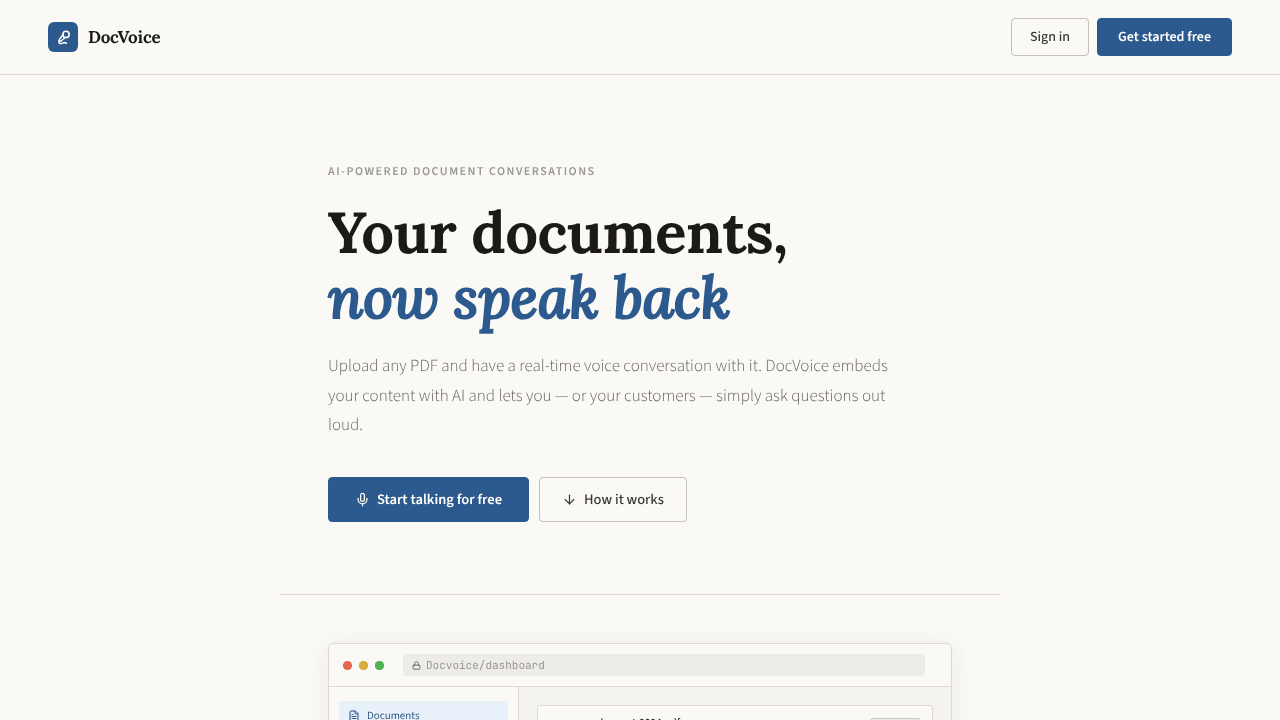 DocVoice — Talk to Your Documents