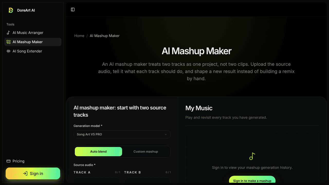 DoreArt AI Mashup Maker