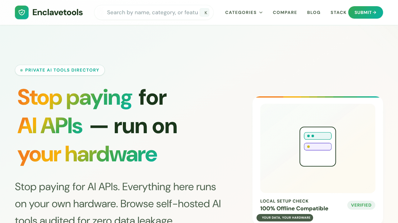 Enclavetools website screenshot