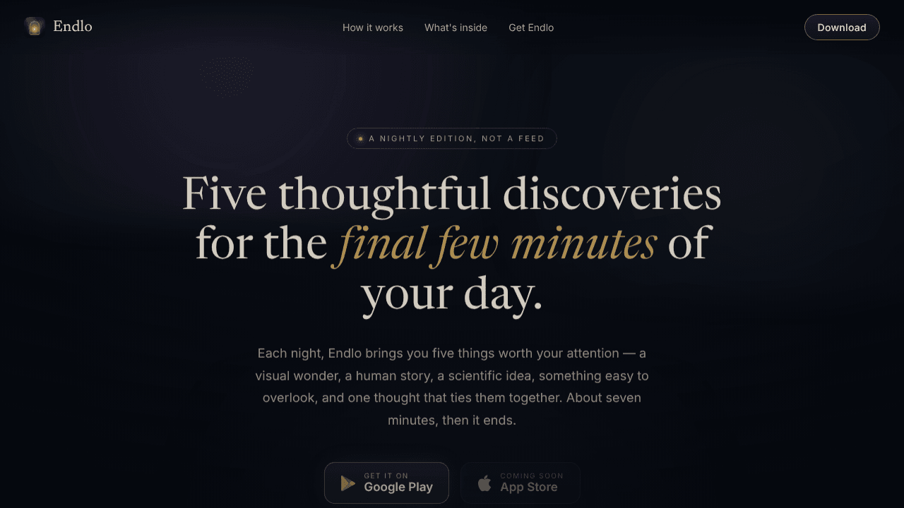 Endlo — five nightly reads that end