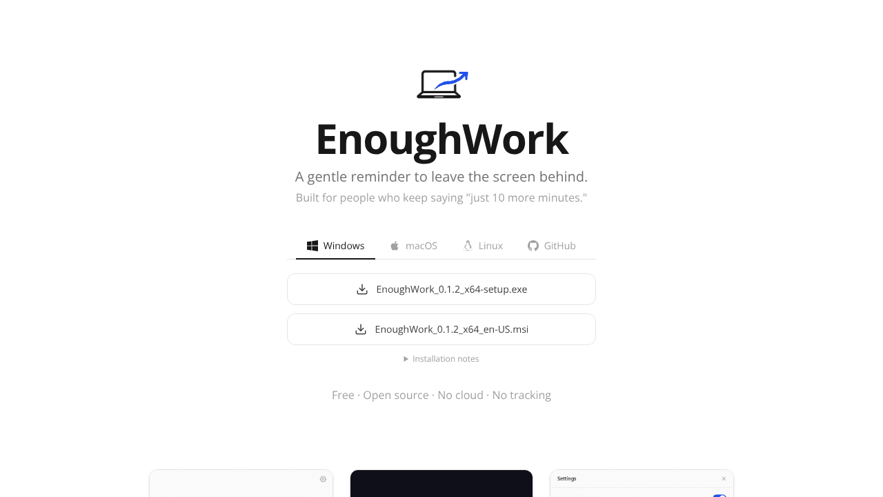 EnoughWork — Know when to stop