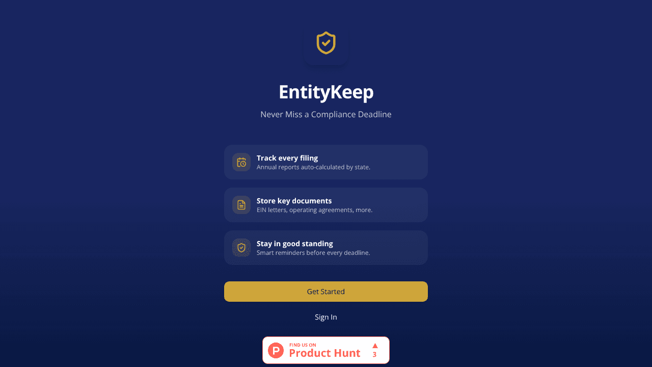 EntityKeep — LLC Compliance Manager