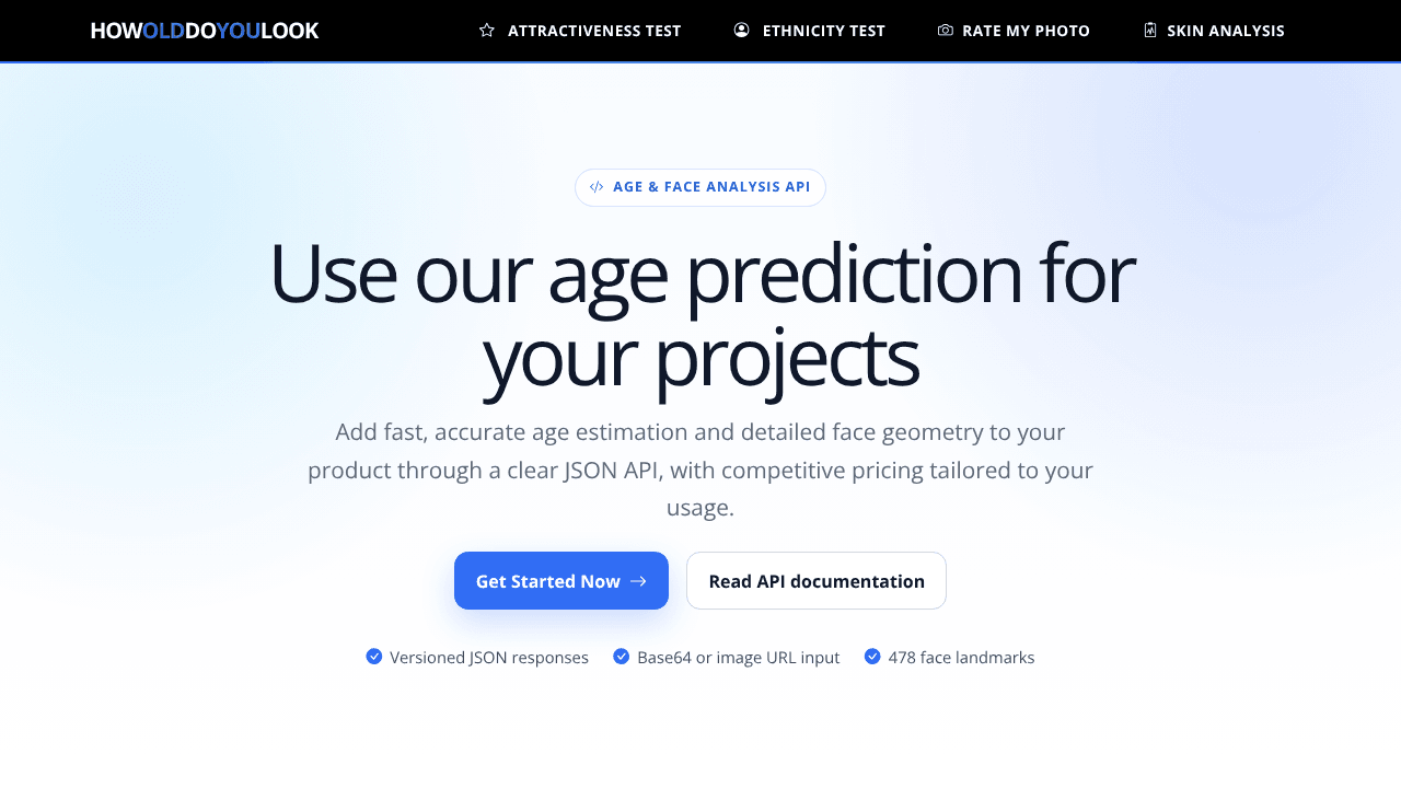 Facial analysis API
