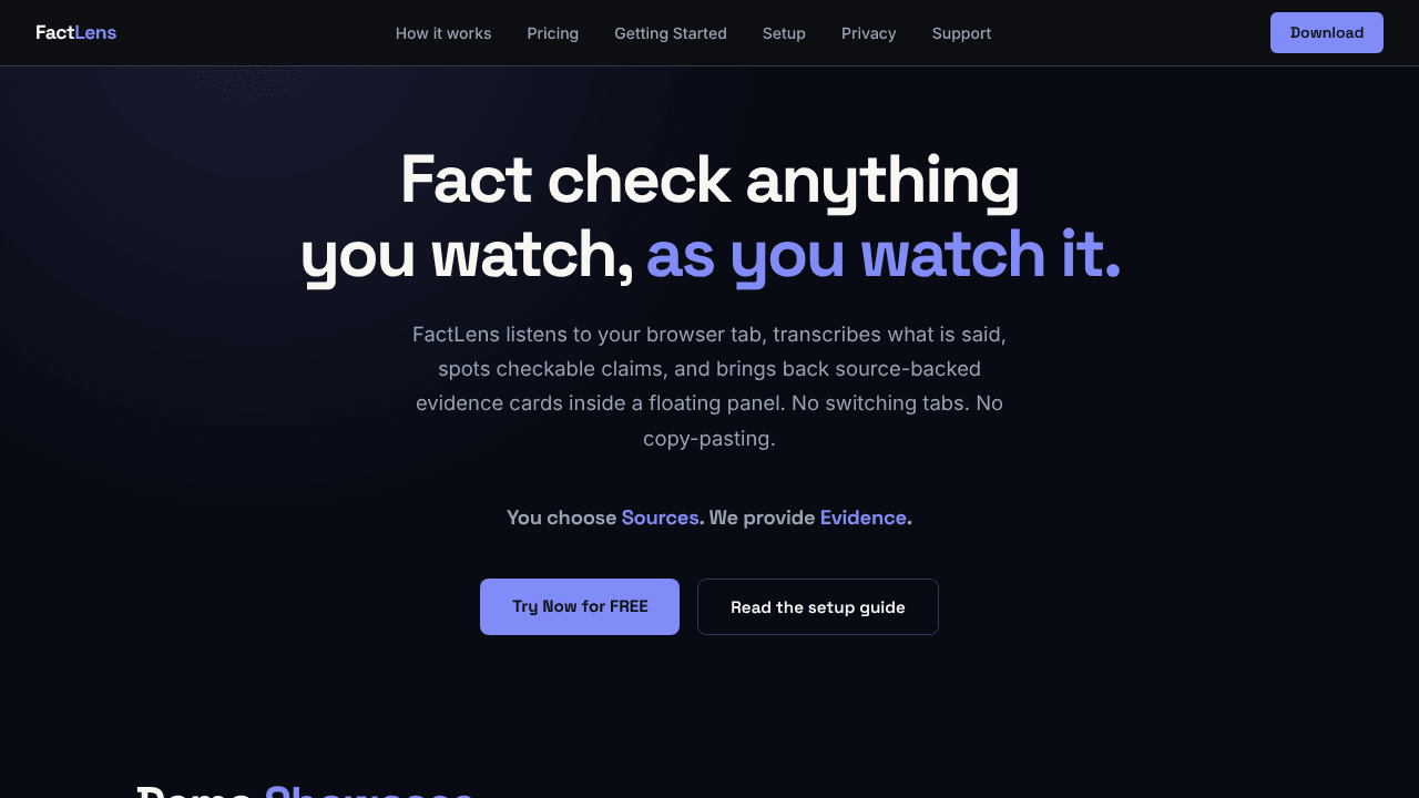 FactLens Live Fact Checking for Chrome