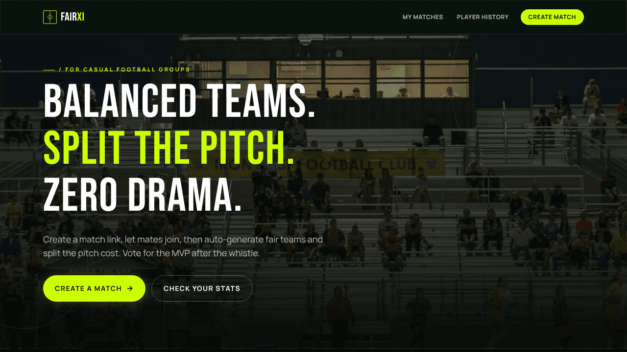 Fair teams. Fair costs. Zero drama.