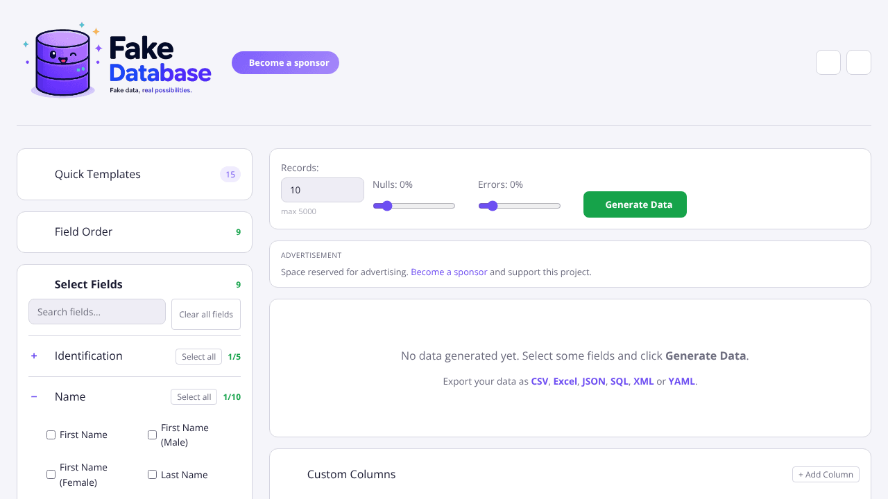 Fake Database