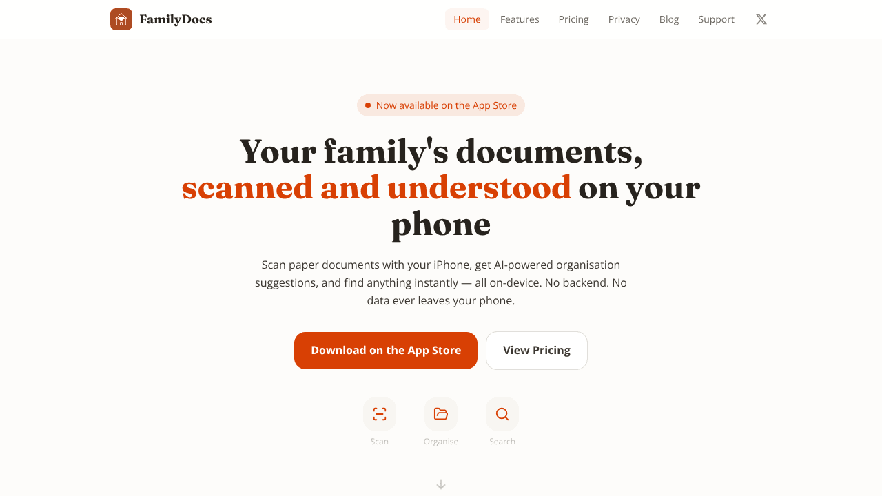 FamilyDocs — Safe & Searchable Documents
