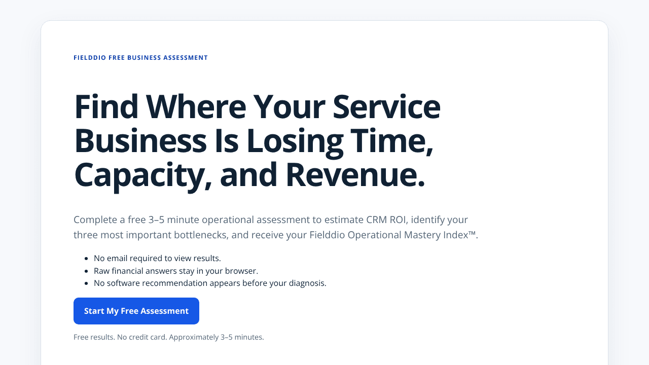Fielddio Free Business Assessment