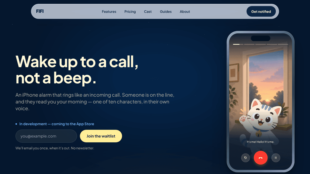 Fifi website screenshot