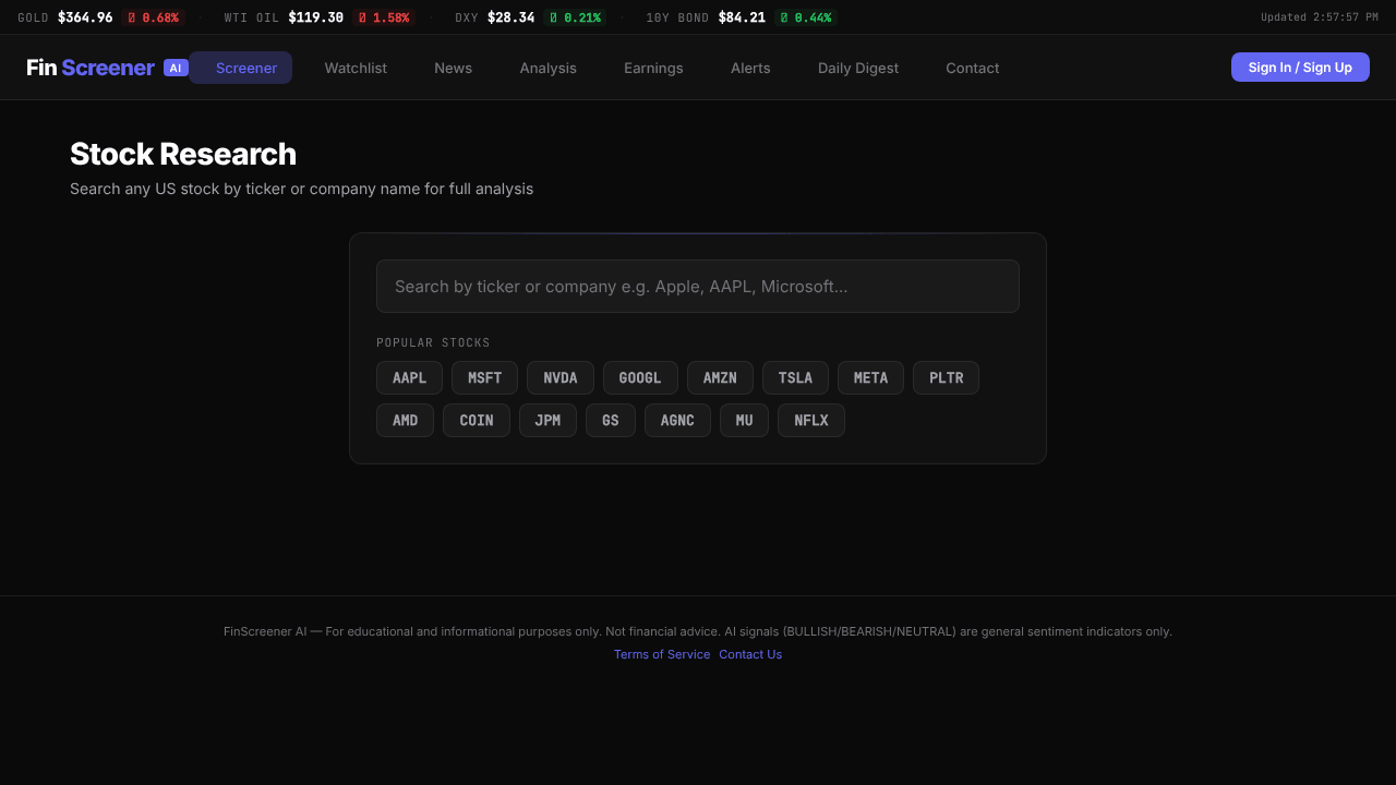 FinScreener AI