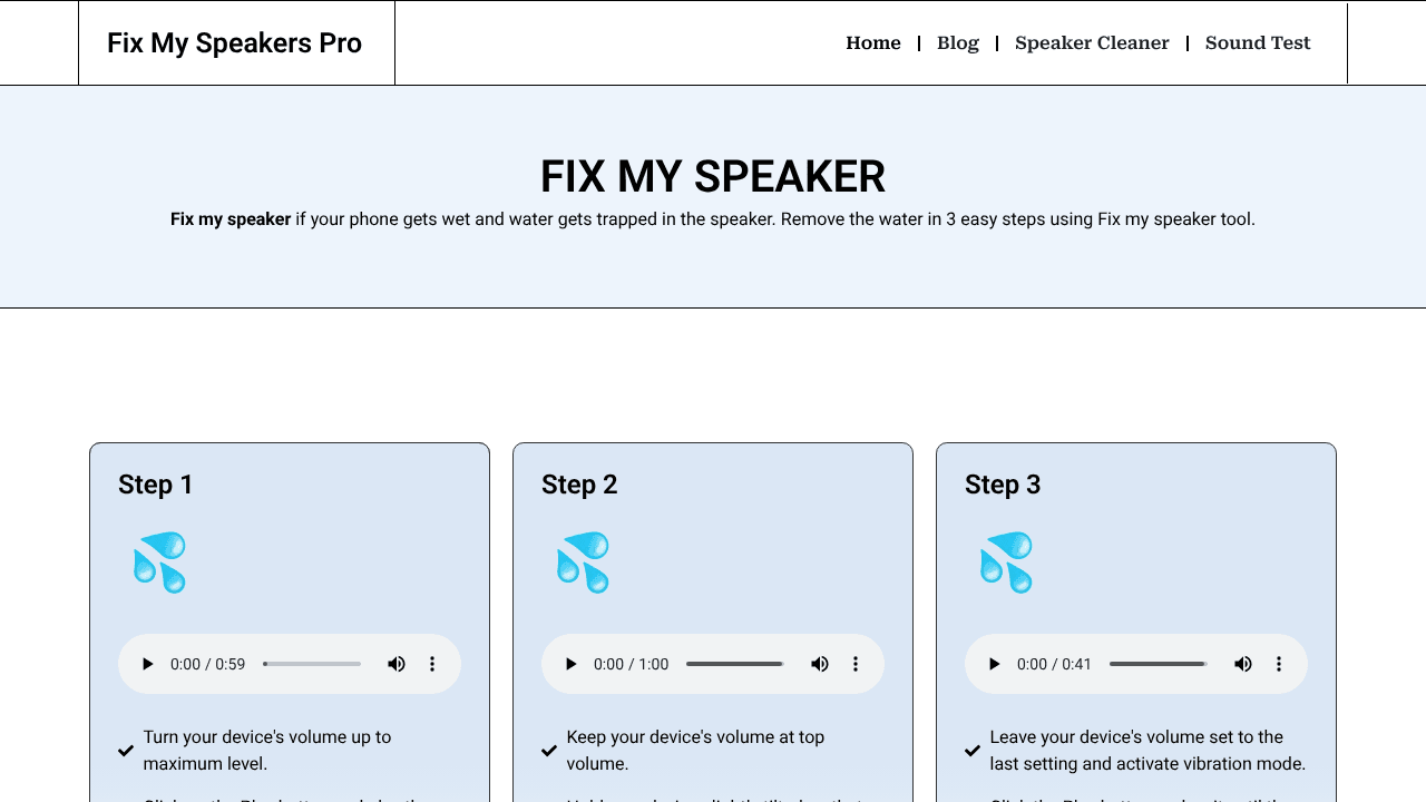 Fix my speaker