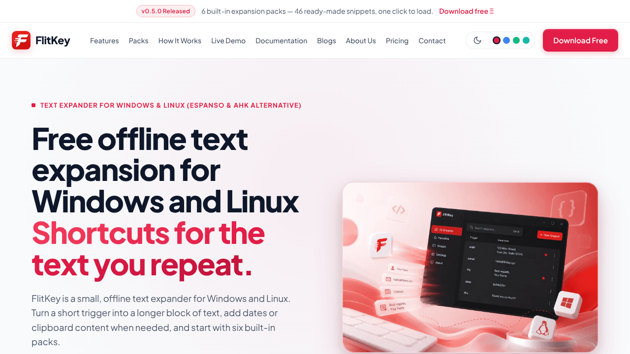 FlitKey Text Expander