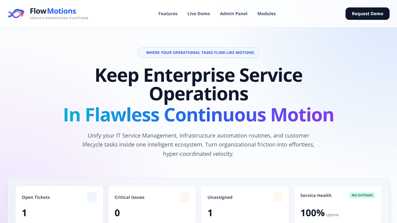 FlowMotions Service Desk Platform