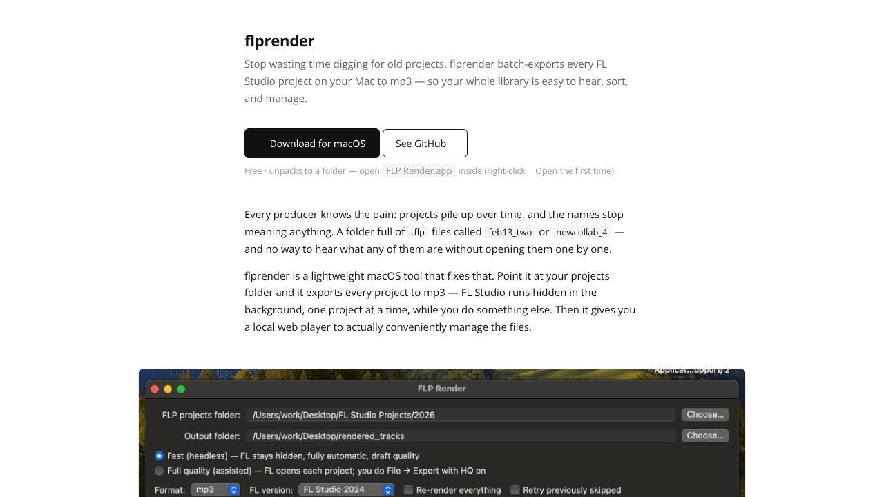 flprender — batch export FLPs to mp3s