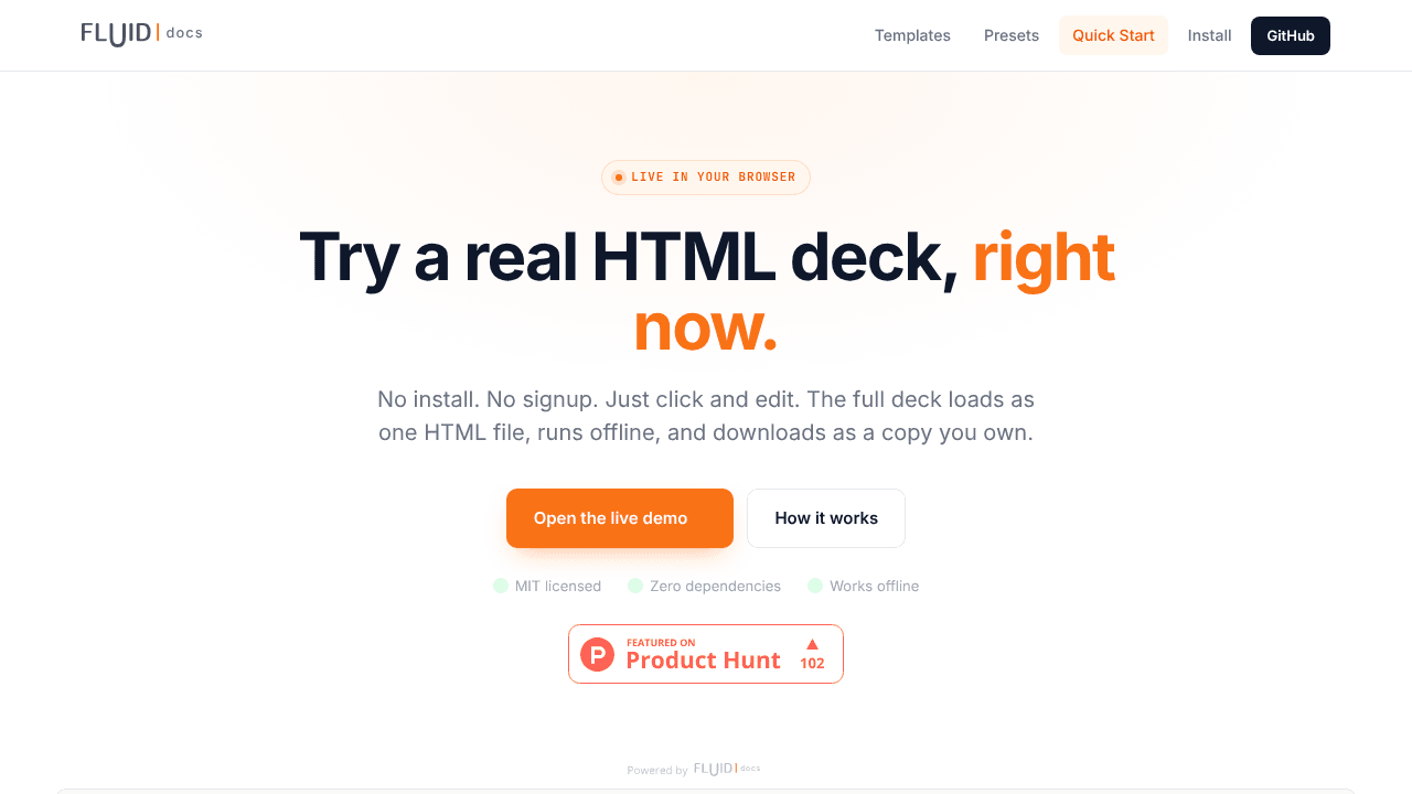 FluidDocs Deck Builder