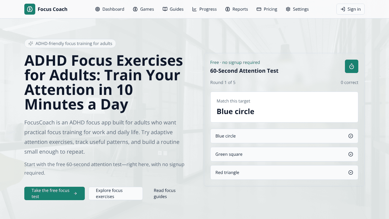 Focus Coach