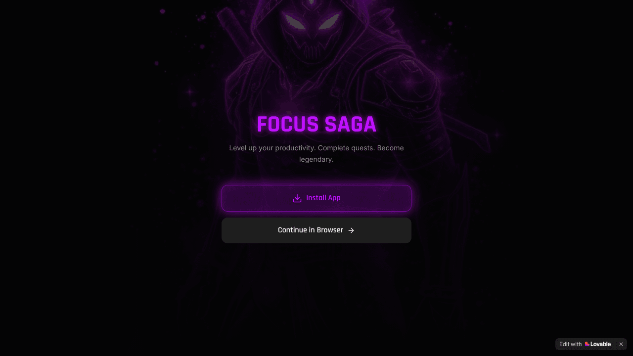 Focus Saga — Level Up Your Productivity