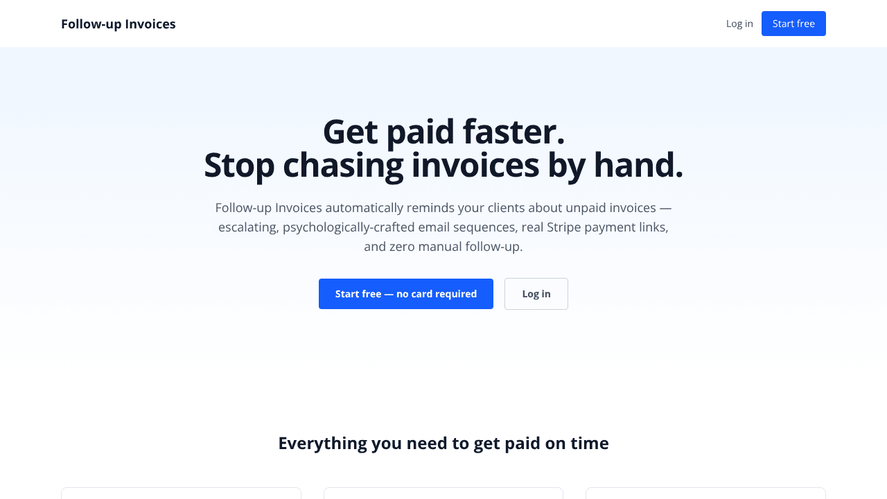 Follow-up Invoices