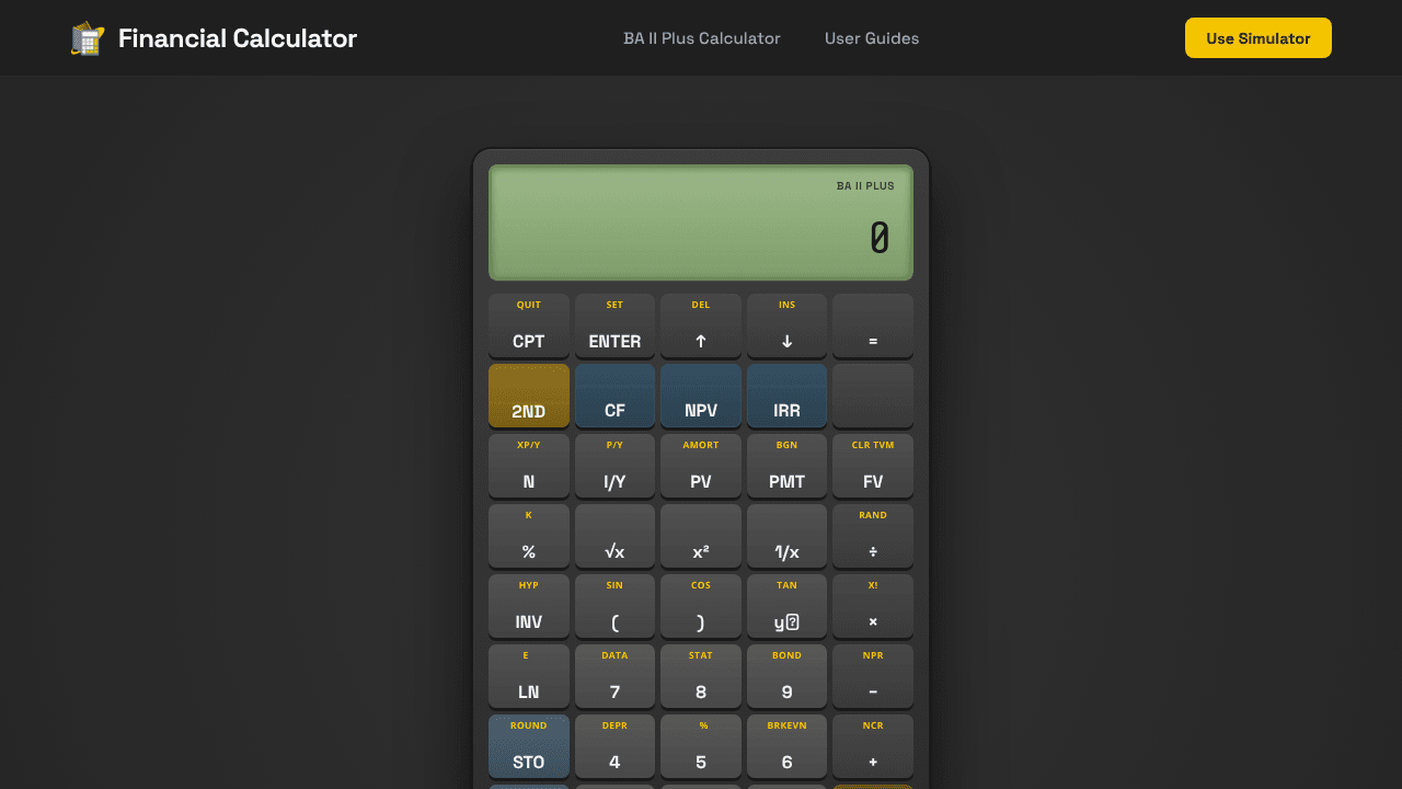 Free BA II Plus Calculator Online