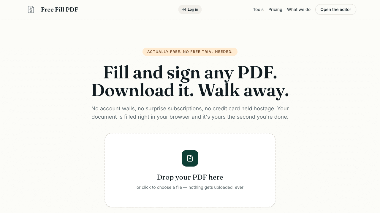 Free Fill PDF