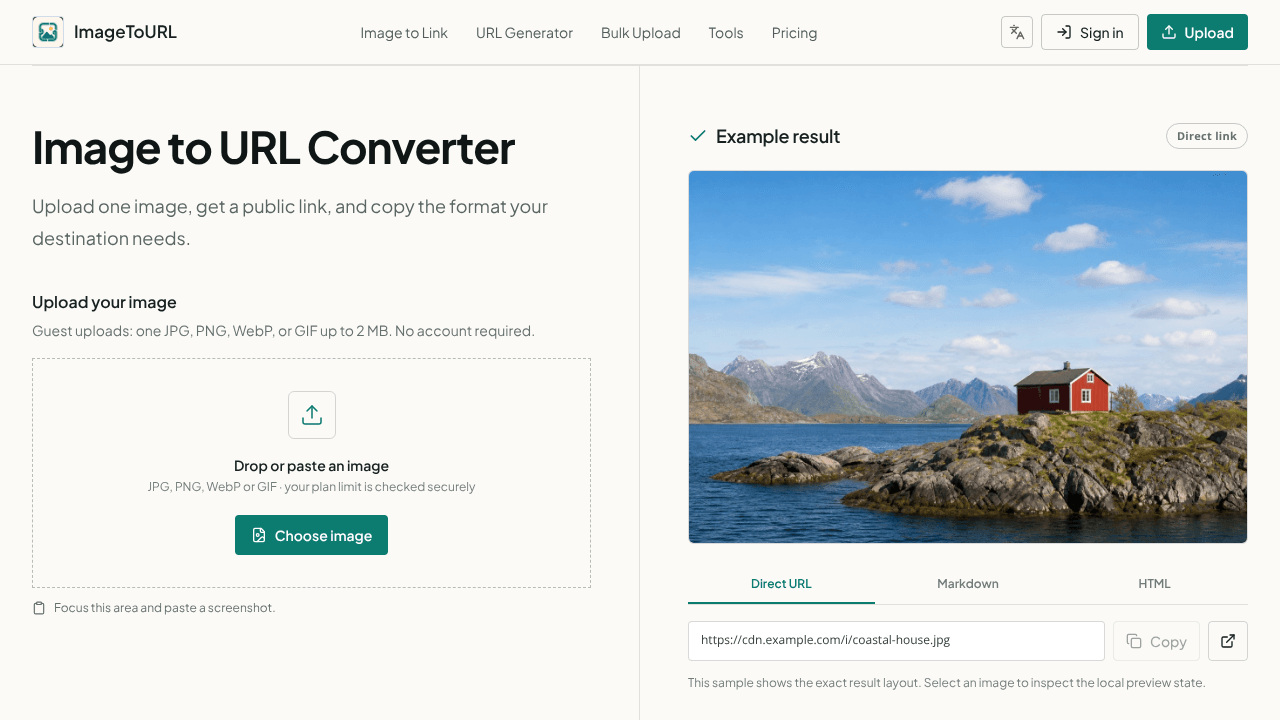 Free Image To URL Converter