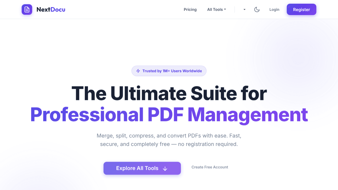 Free Online PDF Tools — NextDocu