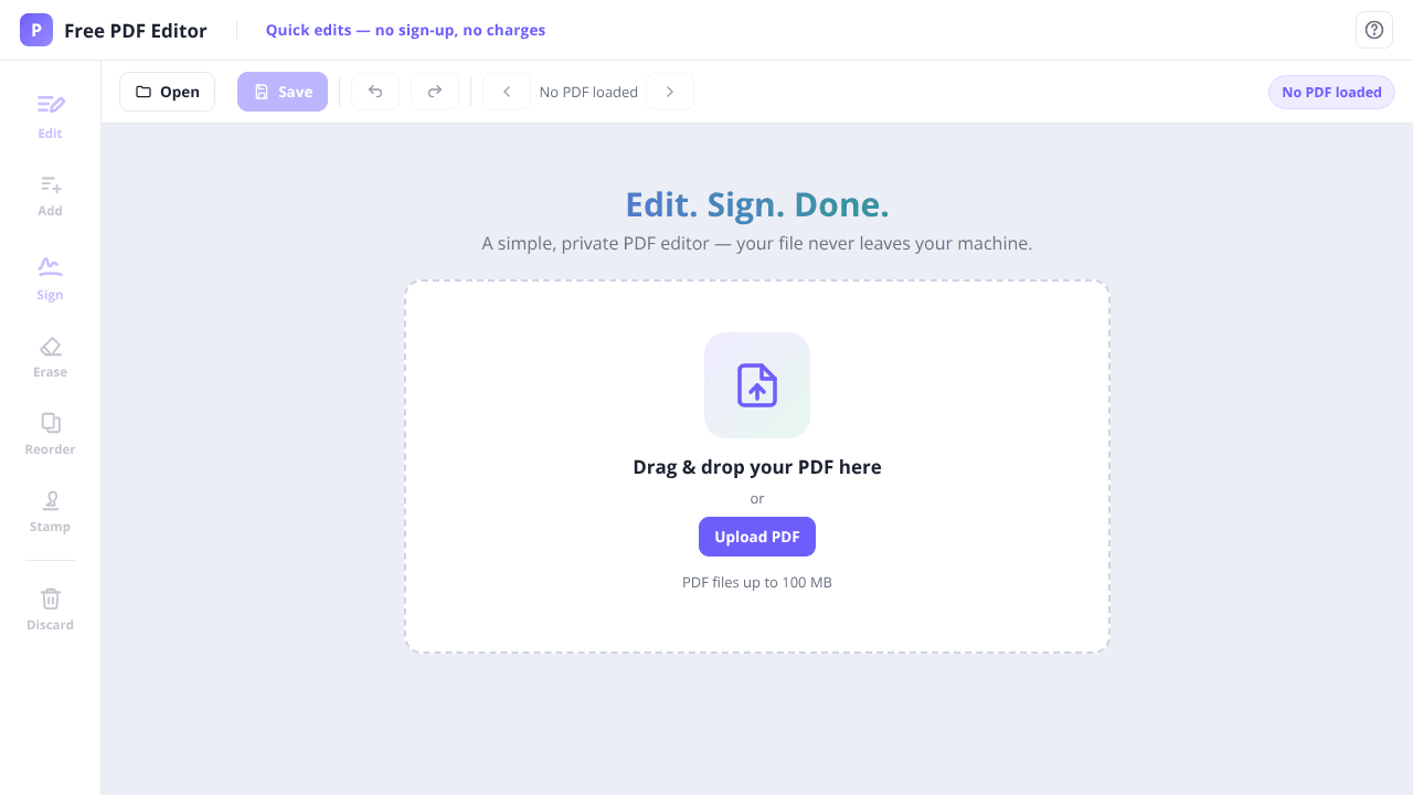 Free PDF Editor