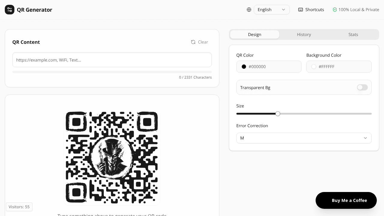 Free Text - QR Code Generator