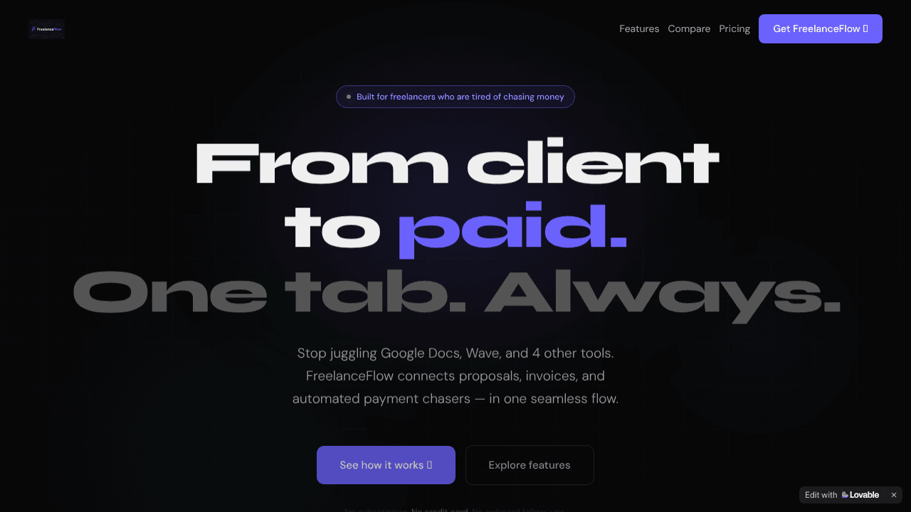 FreelanceFlow — From Client to Paid