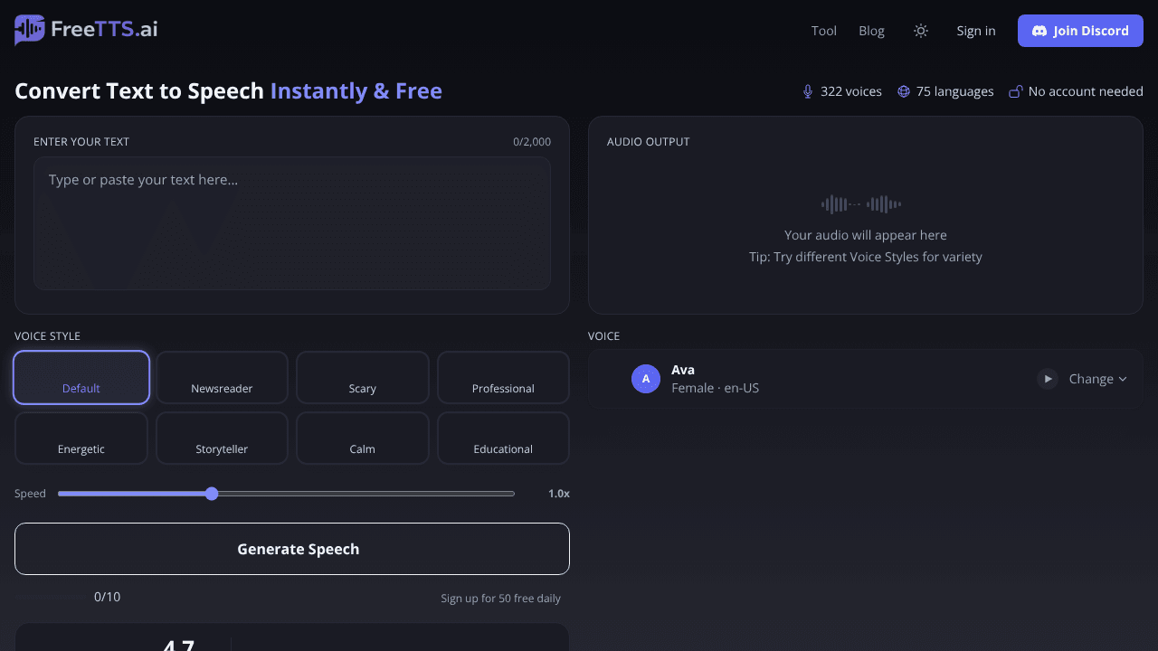 FreeTTS.ai