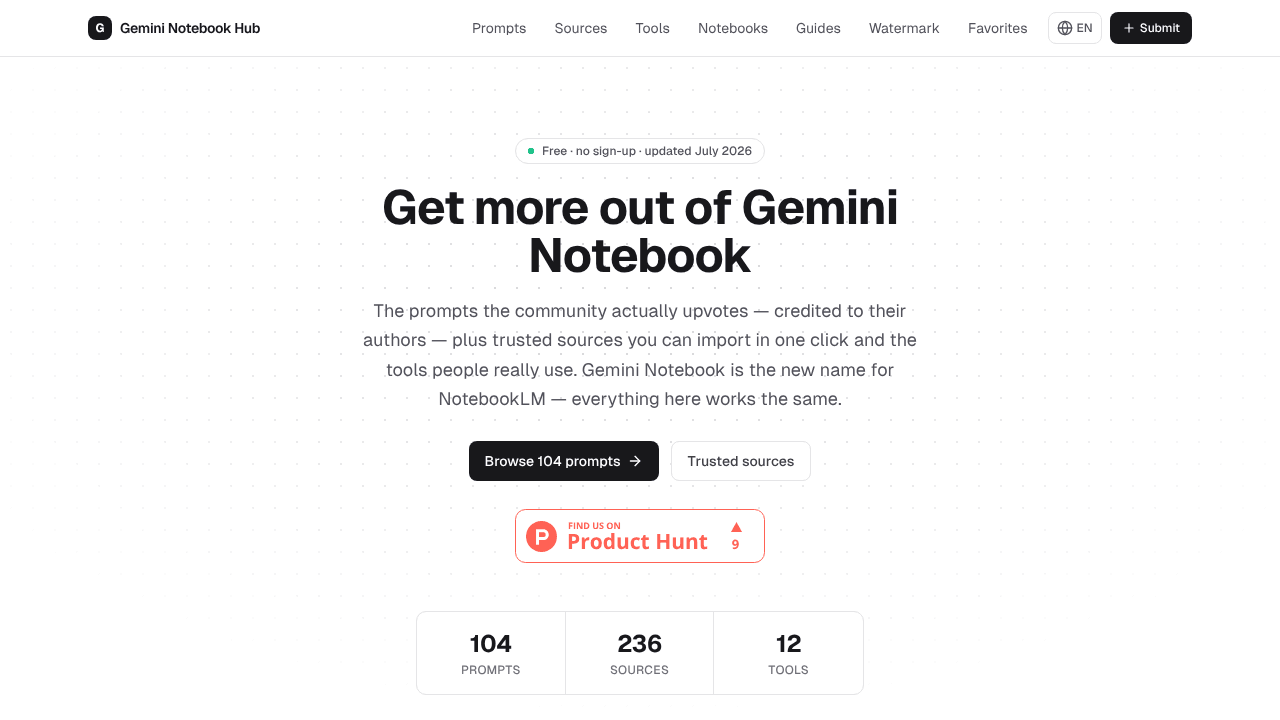 Gemini Notebook Hub