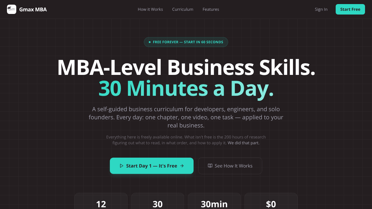Gmax MBA — Business School for Founders