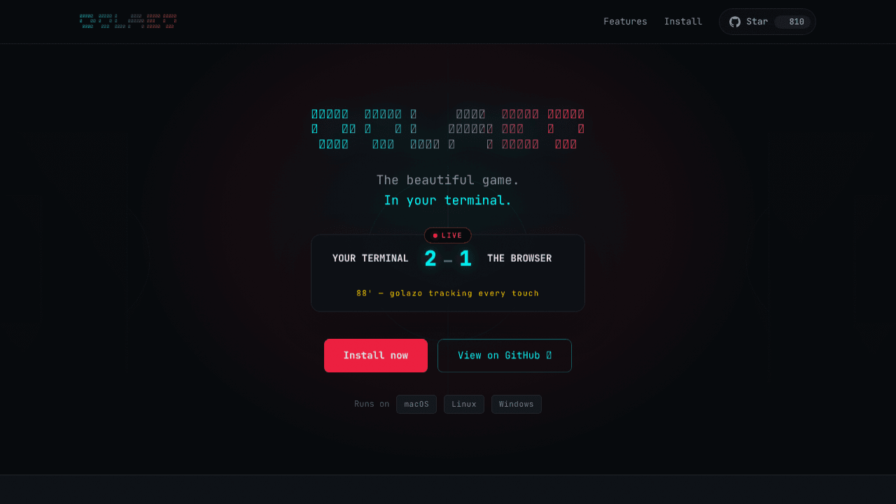 Golazo: football in your terminal