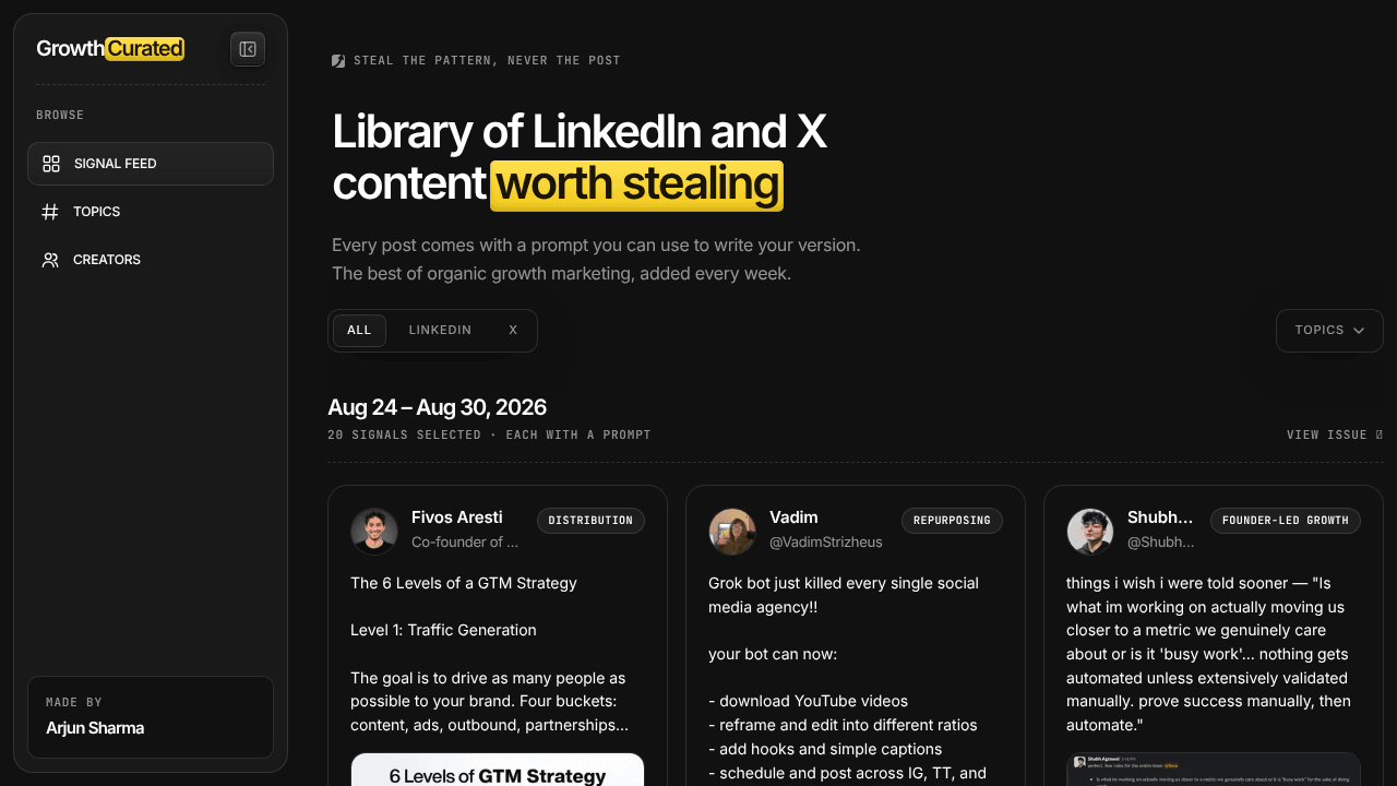 Growth Curated