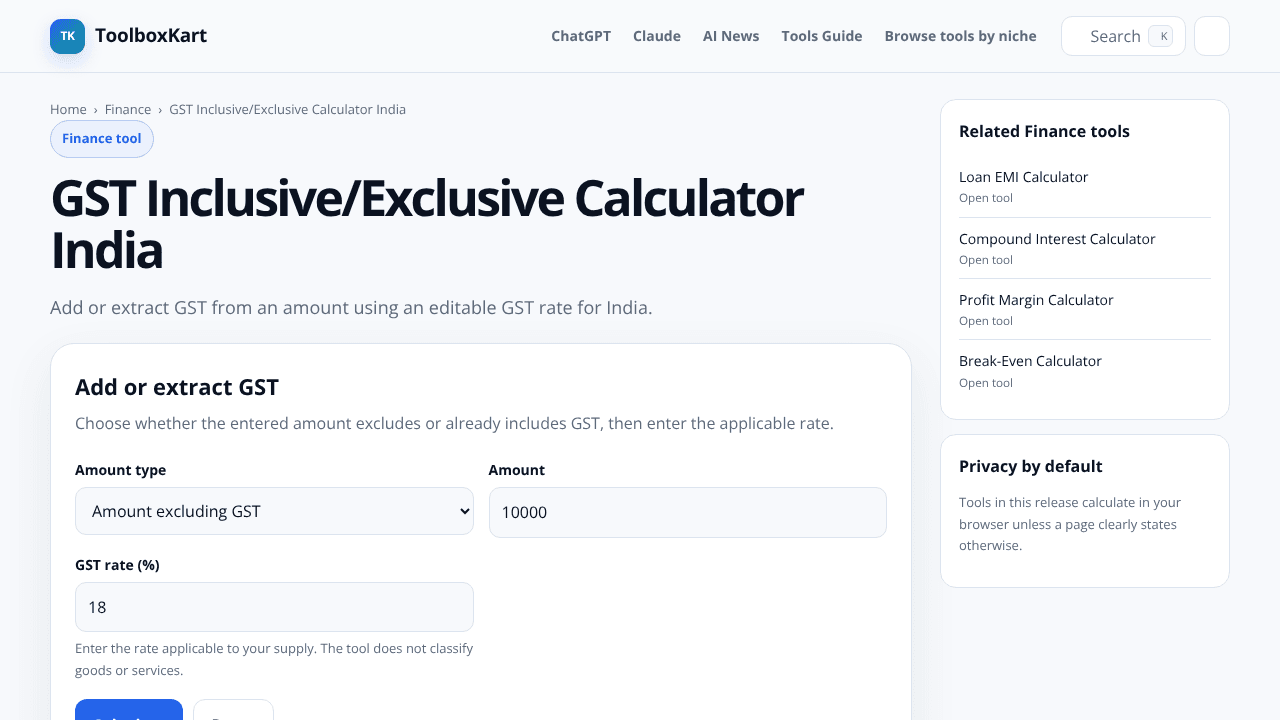 GST Calculator India