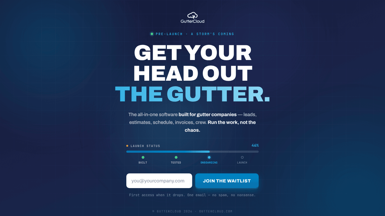 GutterCloud — A crm for gutter companies