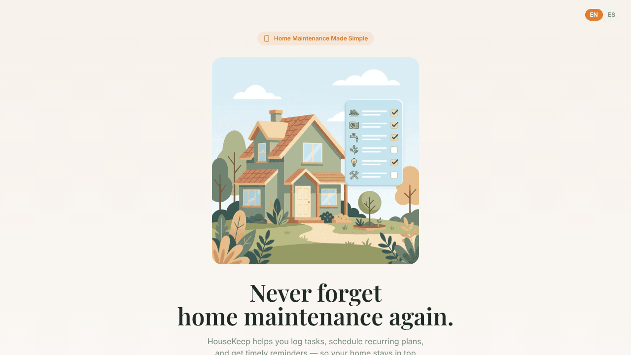 HouseKeepCalm App