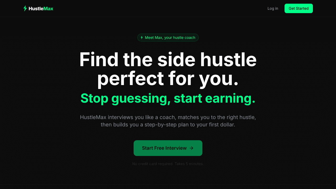 HustleMax — Your Personal Hustle Coach