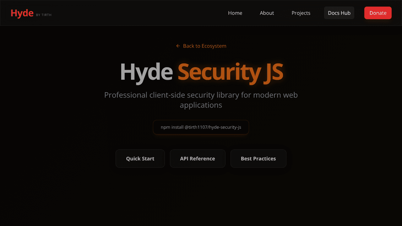 Hyde Security JS