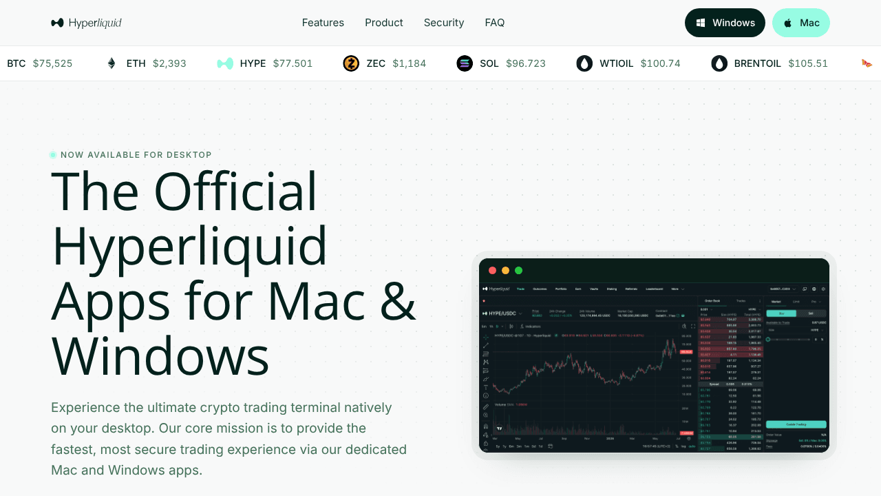 Hyperliquid Crypto Desktop