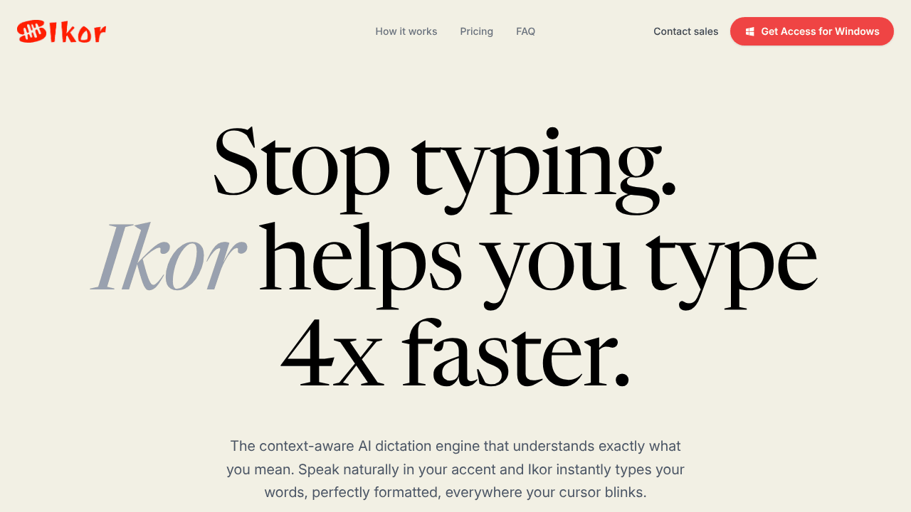 Ikor — AI-powered writing assistant.