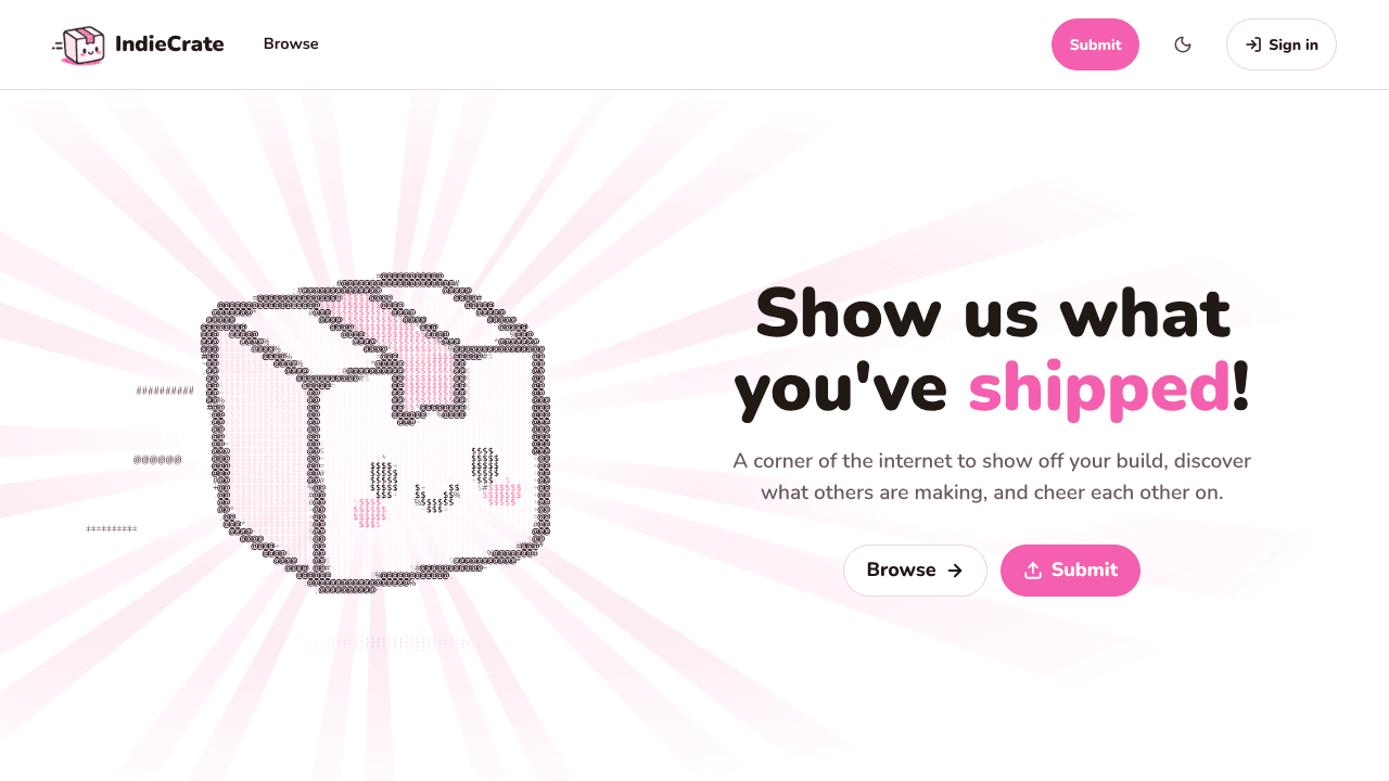 IndieCrate website screenshot