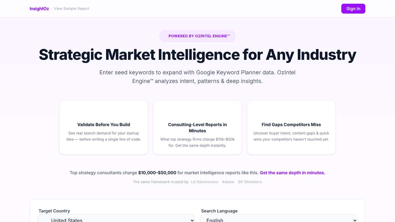 InsightOz — OzIntel Engine