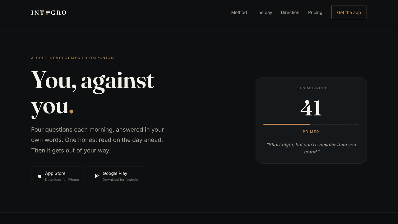 Integro — you, against you