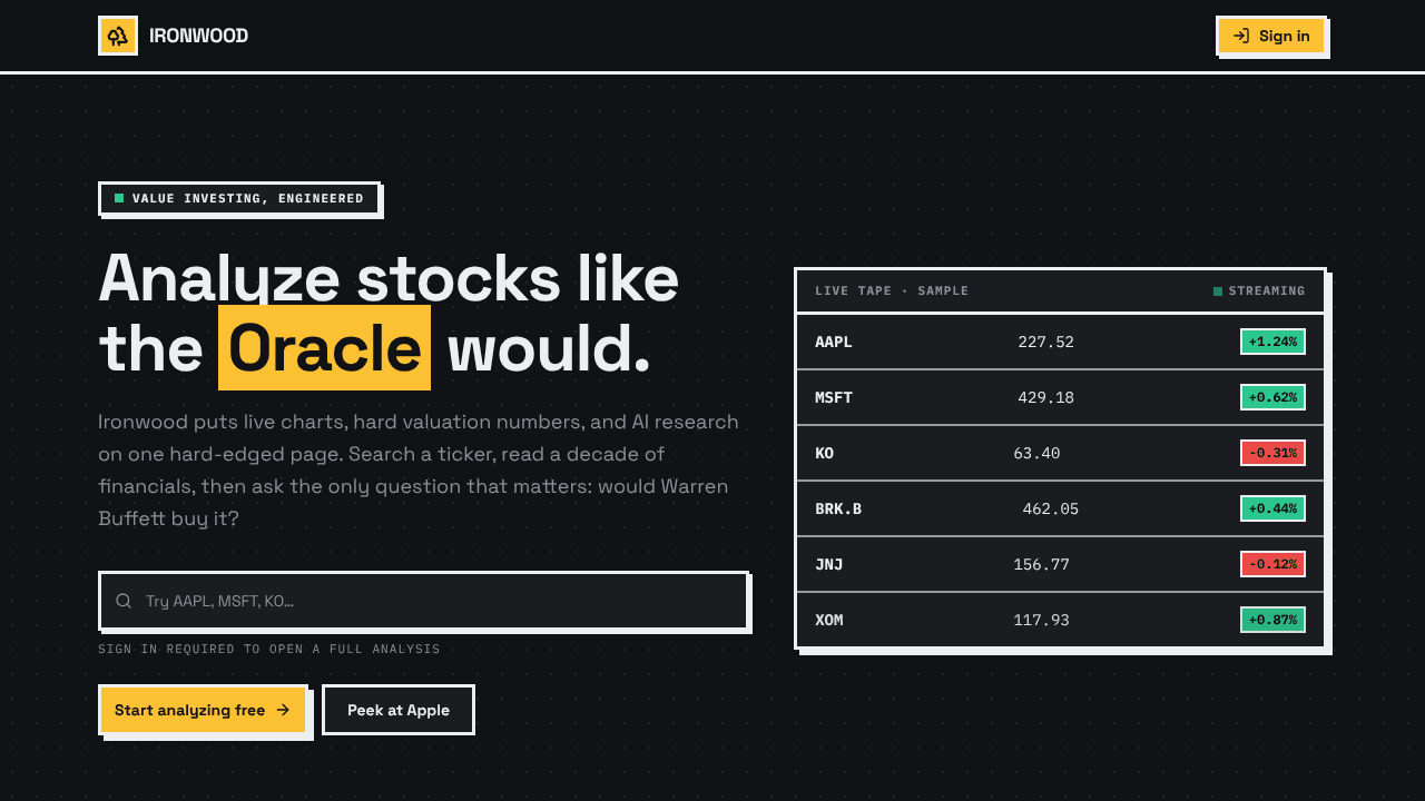 Ironwood — Value Investing, Engineered