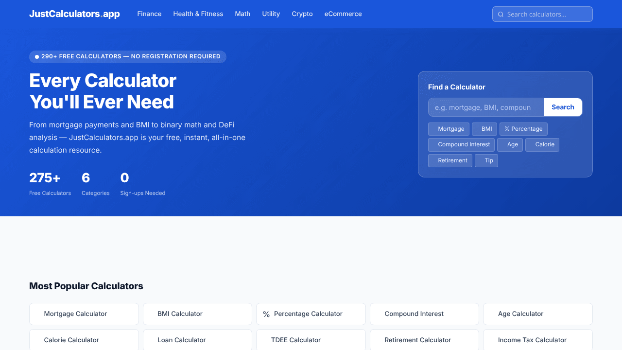 JustCalculators.app