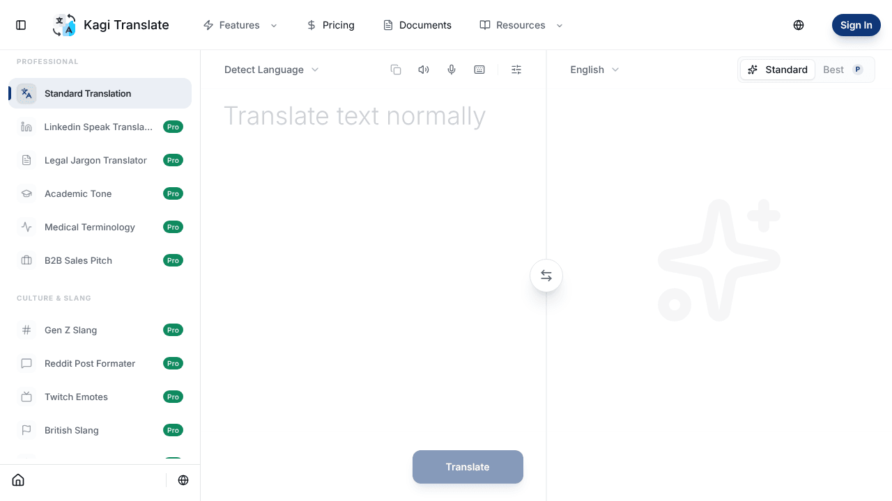 Kagi Translate