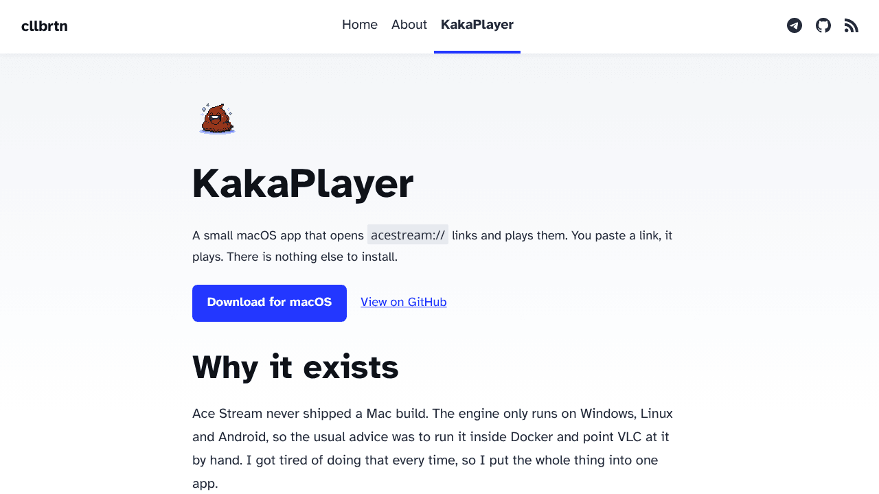 KakaPlayer — Ace Stream on a Mac